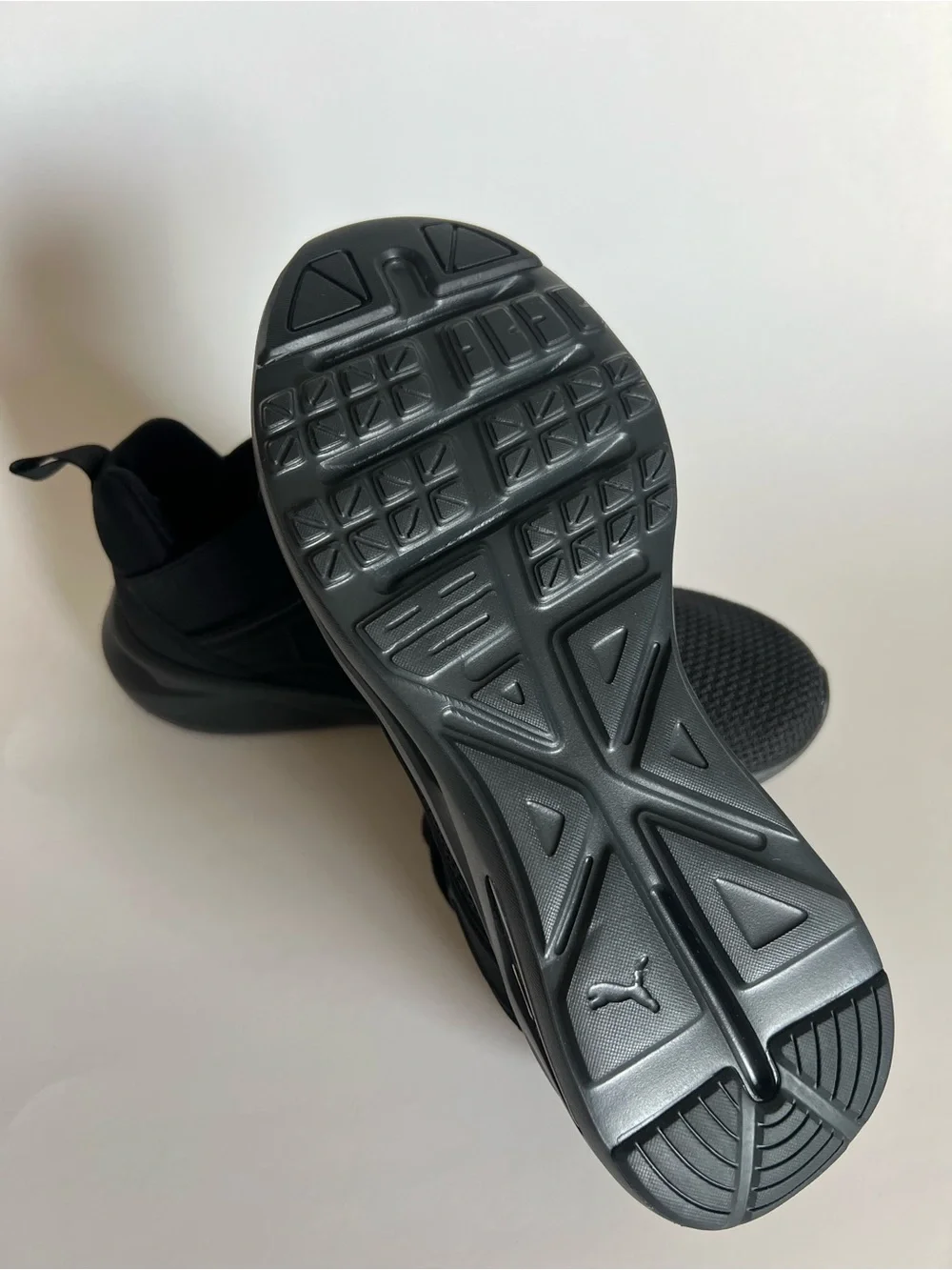 Puma Women's Black Sneakers with Light Pink Logos
